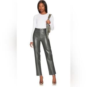 Agolde Recycled Leather 90's Pinch Waist Pants in Marker Women’s size 34